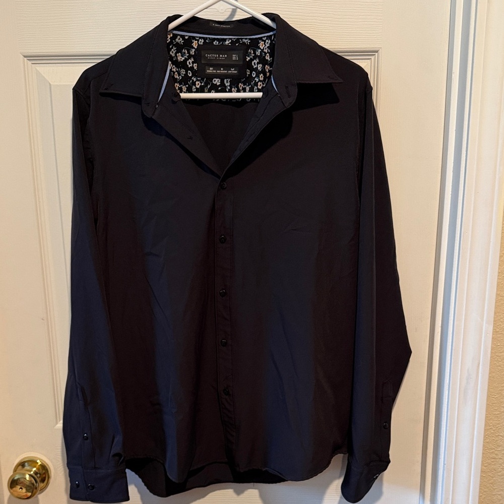 Men's Navy Button-Down Shirt